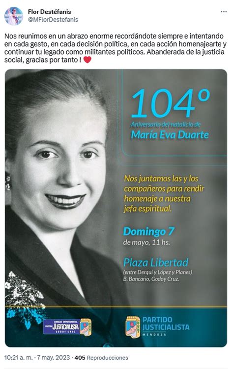 Funcionarios Y Dirigentes Del Frente De Todos Recordaron A Evita En Un Nuevo Aniversario De Su