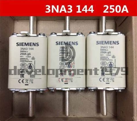 3PCS Fuse 3NA3 144 3NA3144 NH1 GG 250A 500V Siemens EBay