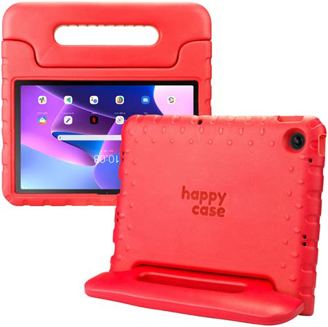 HappyCase Lenovo Tab M10 Plus Gen 3 Kinder Tablethoes Handvat Rood