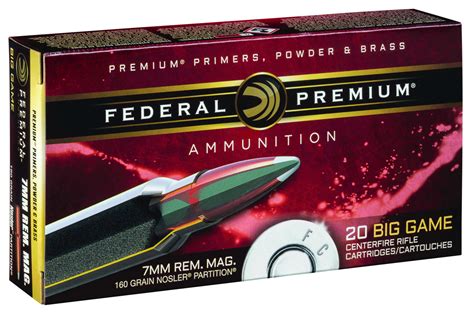 Federal P7rf Premium 7mmremmag 160gr Nosler Partition 20rd Box Gunstuff®