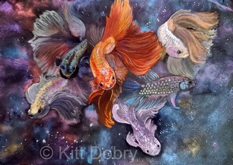 Galaxy Fish Loyal Hound Art Illustrator In Ga