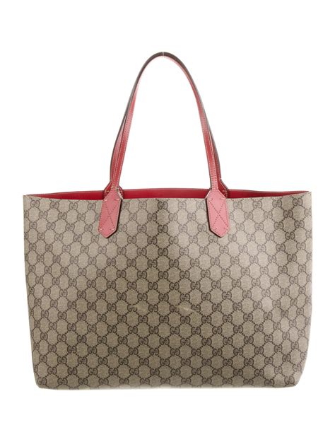 Gucci Gg Signature Large Joy Tote Bag Brown Totes Handbags