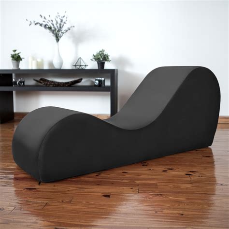 Liberator Kama Sutra Sex Chair Sensual Chaise Black Micro Velvet On