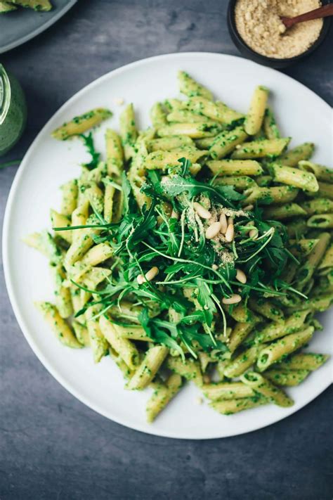 Pasta Mit Rucola Pesto Minuten Rezept Vegane Vibes