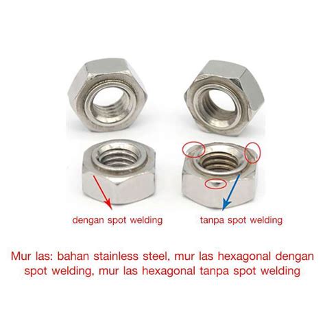 Jual Mur Las Weld Nut Hexagonal Persegi Go Stop Gauge Spot Welding