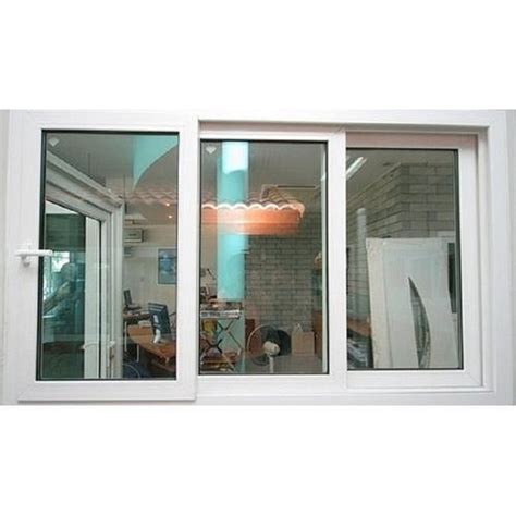 Upvc 3 Track Sliding Window At Rs 360square Feet Unplasticized Polyvinyl Chloride Sliding