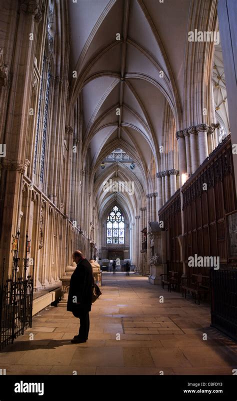 Inside York Minster Stock Photo Alamy