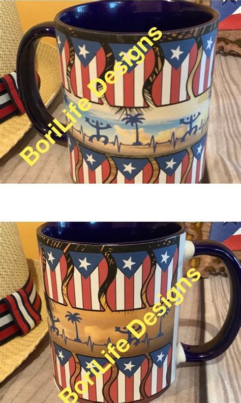 Borilife Unique Boricua Coffee Mug Coqui Taino Heart Beat With Puerto