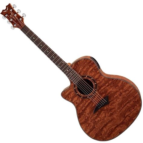 Dean Exotica Aphex Bubinga Left Hand Acoustic Electric Guitar Natural Finish