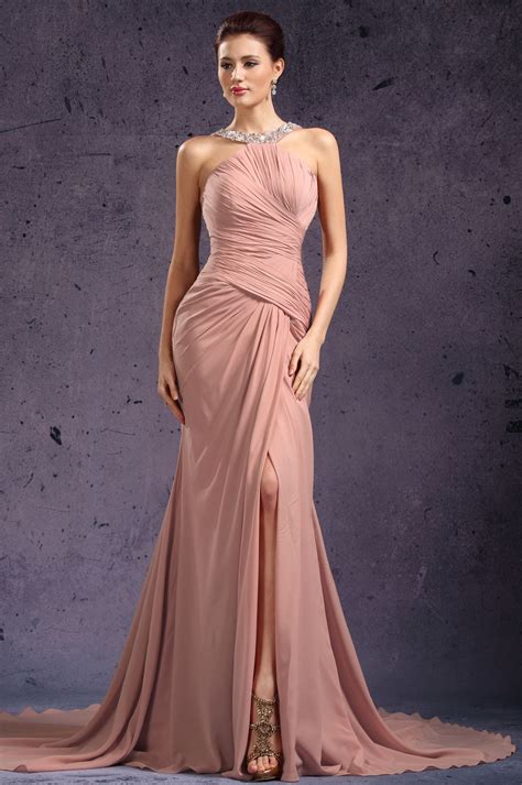 New Stylish Halter High Split Evening Dress Edressit