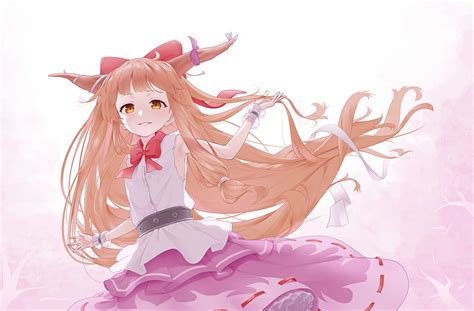 Anime Touhou Suika Ibuki HD Wallpaper Peakpx