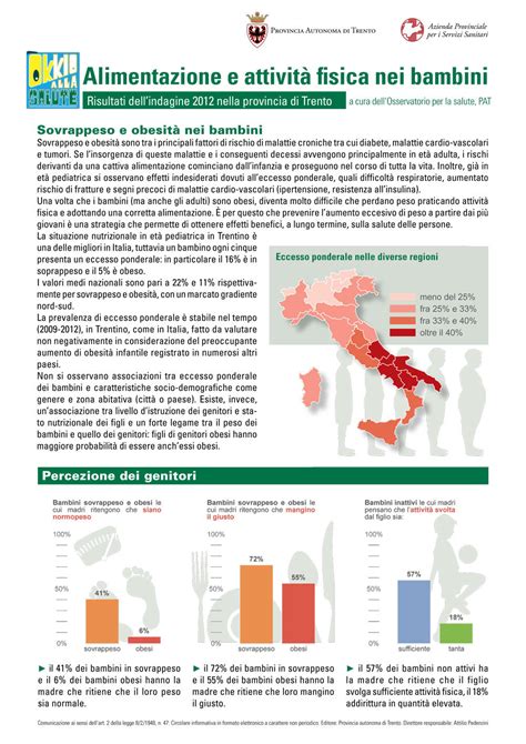 Alimentazione e attività fisica nei bambini Trentino Salute