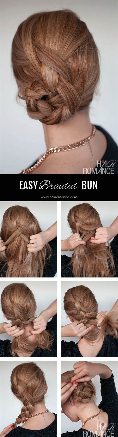 Hair Buns With Braids Step By Step