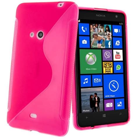 Coque Silicone Gel Vague Nokia Lumia 625 Rose Cdiscount Téléphonie