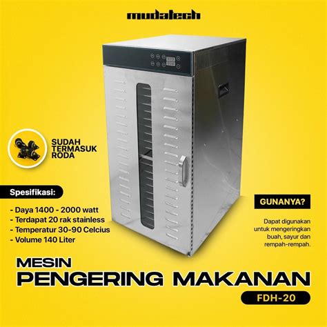 Jual Mesin Pengering Bahan Makanan Food Dehydrator Tray Fdh