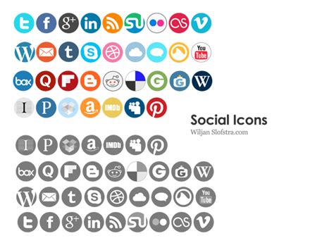 12 Sets Of Free Social Media Icons