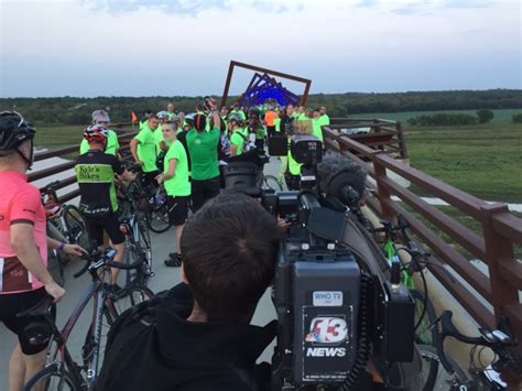 Hundreds Honor Bicyclists Memory Along High Trestle Trail