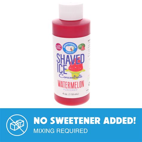 Hypothermias 🍧 Watermelon Shaved Ice And Snow Cone Unsweetened Flavor Concentrate 4 Fl Oz Size