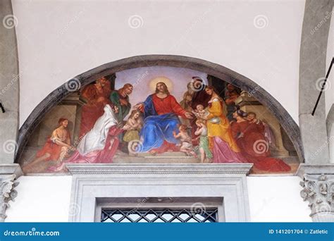 Jesús bendice a los niños foto de archivo Imagen de medieval 141201704