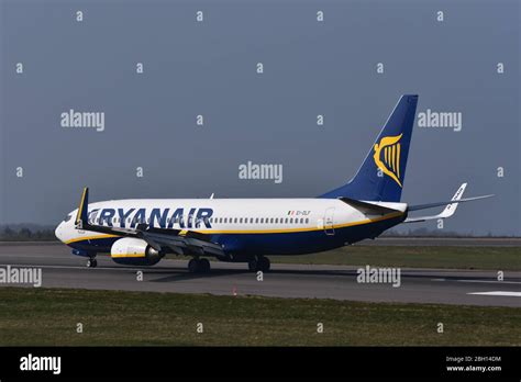 A Ryanair Aeroplane At Bristol Airport Lulsgate Europe Uk Stock