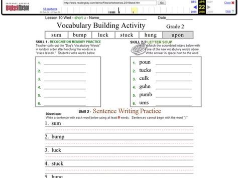 Vocabulary Building Activity Worksheet For 2nd Grade Lesson Planet