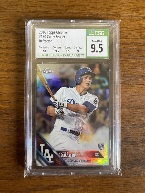 Topps Chrome Refractor Corey Seager Rc Csg Gem Mint Ebay