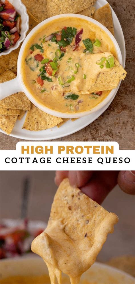 High Protein Cottage Cheese Queso Viral Tiktok Recipe Recipe Healthy High Protein Meals