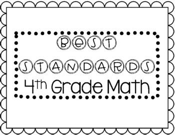 NEW Florida B E S T Standards 4th Grade Math By Kimmie Sedgwick