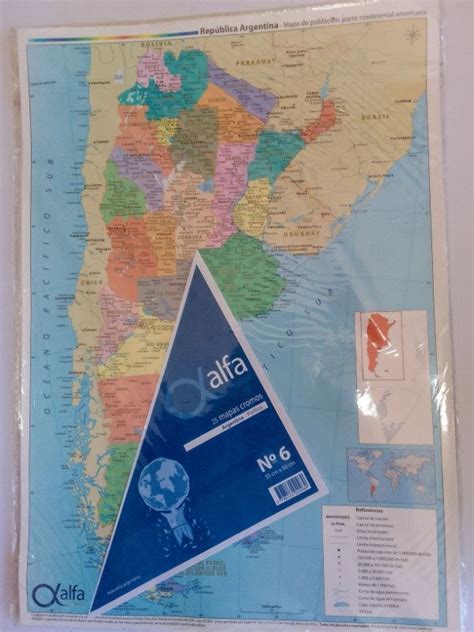 Mapa Cromo Argentina Político N 6 Alfa Papelera Don Dalí