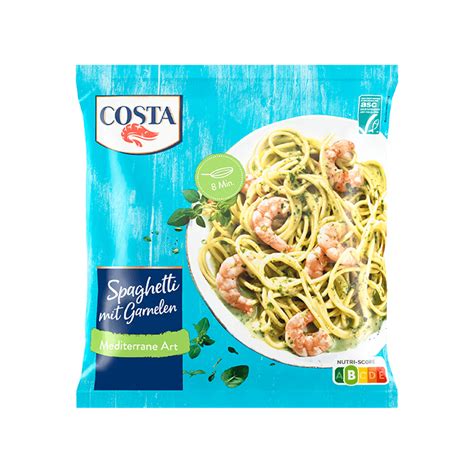 Costa Spaghetti Mit Garnelen Mediterrane Art