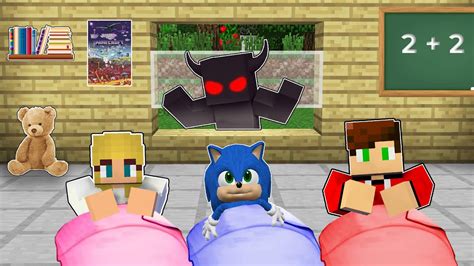 STRASZNA NOC Z BABY SONIC W PRZEDSZKOLU W Minecraft YouTube