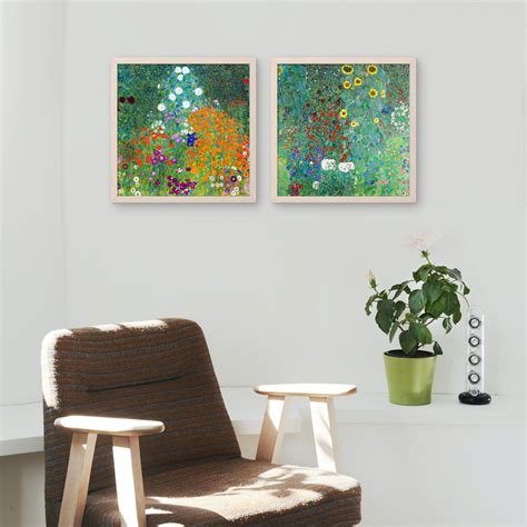 Gustav Klimt Farm Garden With Sunflowers Printable Artwork - Etsy