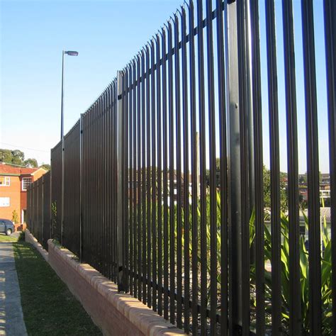 Powder Coated Black Palisade Fencing Panels Decorative Galvanized Steel