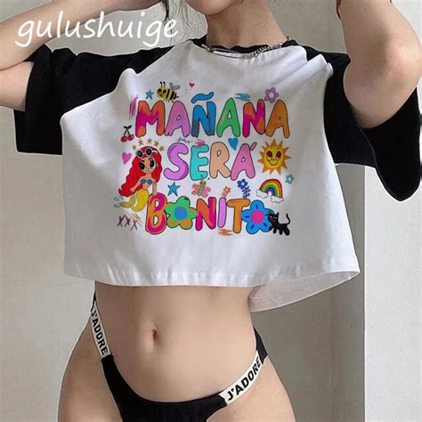 Top Corto Manana Sera Bonito Bichota Karol G Para Mujer Camiseta