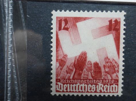 Nazi Germany 1936 Nuremberg 2 Stamp Set Third Reich Reichspfennig Rare