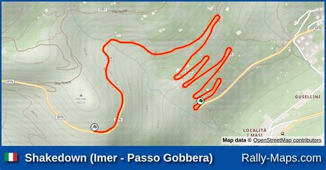 Shakedown Imer Passo Gobbera Stage Map Rallye San Martino