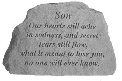 Our Hearts Ache Memorial Stone To Son Memorial Stones