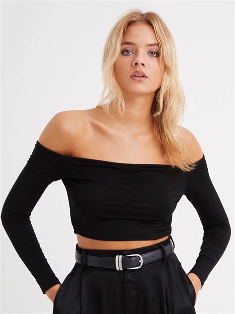 Buy Cool And Sexy Off Shoulder Bardot Crop Top Tops For Women 26455202