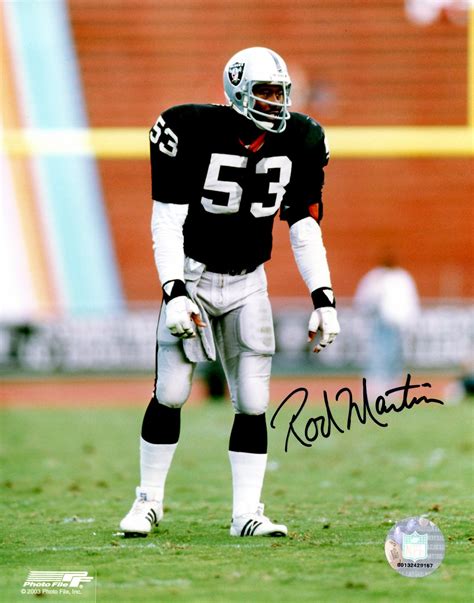 Autographed Signed Rod Martin 8X10 Oakland Raiders Photo