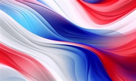 Premium Photo Red White And Blue Background With A Blue Wave