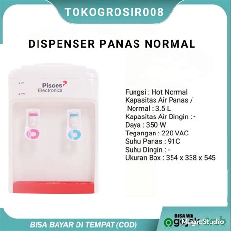 Jual Dispenser Air Panas Hot Dan Normal Water Dispenser Biasa Galon Aqua Wd201 Shopee Indonesia