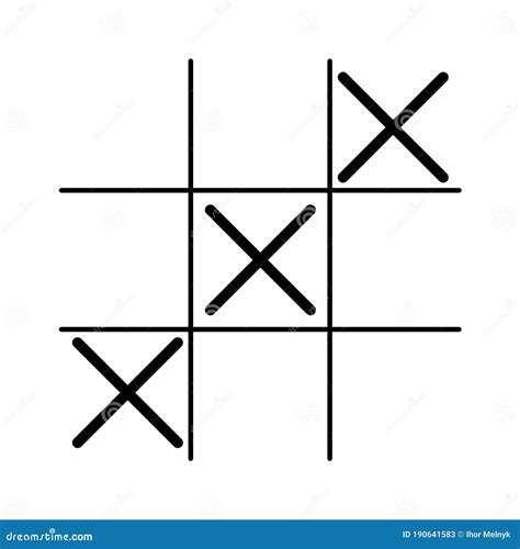 Tic Tac Toe Game Stock Vector Illustration Of Cross 190641583