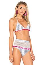 Tularosa Nina Bikini Top In Blue Stripe Revolve