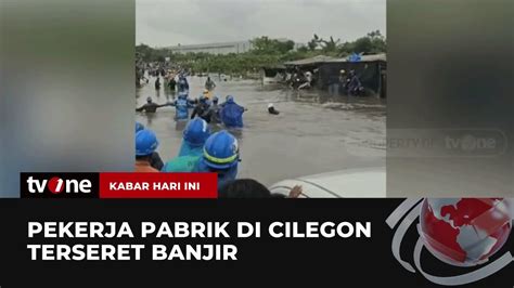 Video Amatir Detik Detik Pekerja Pabrik Hanyut Terseret Arus Banjir