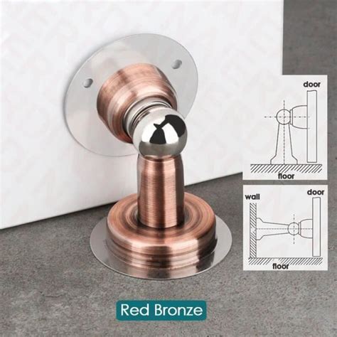 Bronze Rouge Butoir De Porte Magn Tique En Acier Inoxydable Support