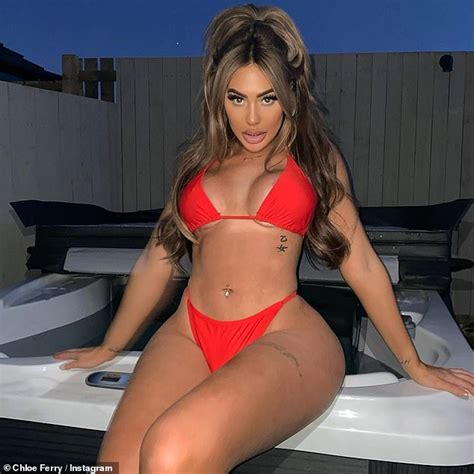 Chloe Ferry Puts On A Sizzling Display In A Tiny Red Thong Bikini