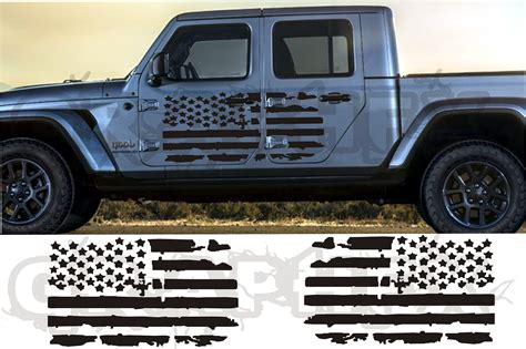 2x Side Vinyl Decals For Jeep Gladiator 2019 2020 Etsy