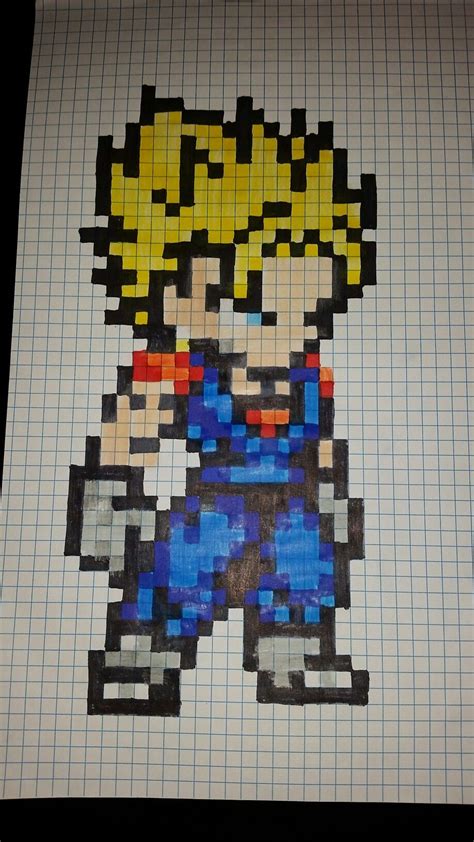 Vegetto Pixel Art Pixel Art Anime Pixel Art Pixel Drawing