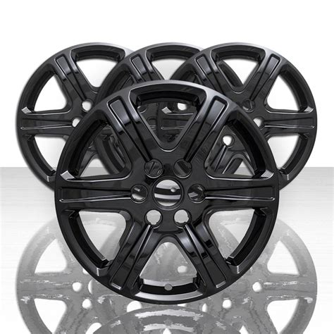 Set Of 4 17 6 Spoke Wheel Skins For 2017 2020 Gmc Acadia Slsle Gloss Black