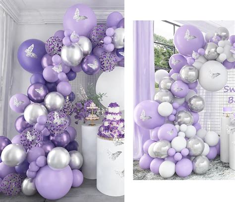 Amazon Pateeha Baby Shower Decorations For Girl Purple Silver